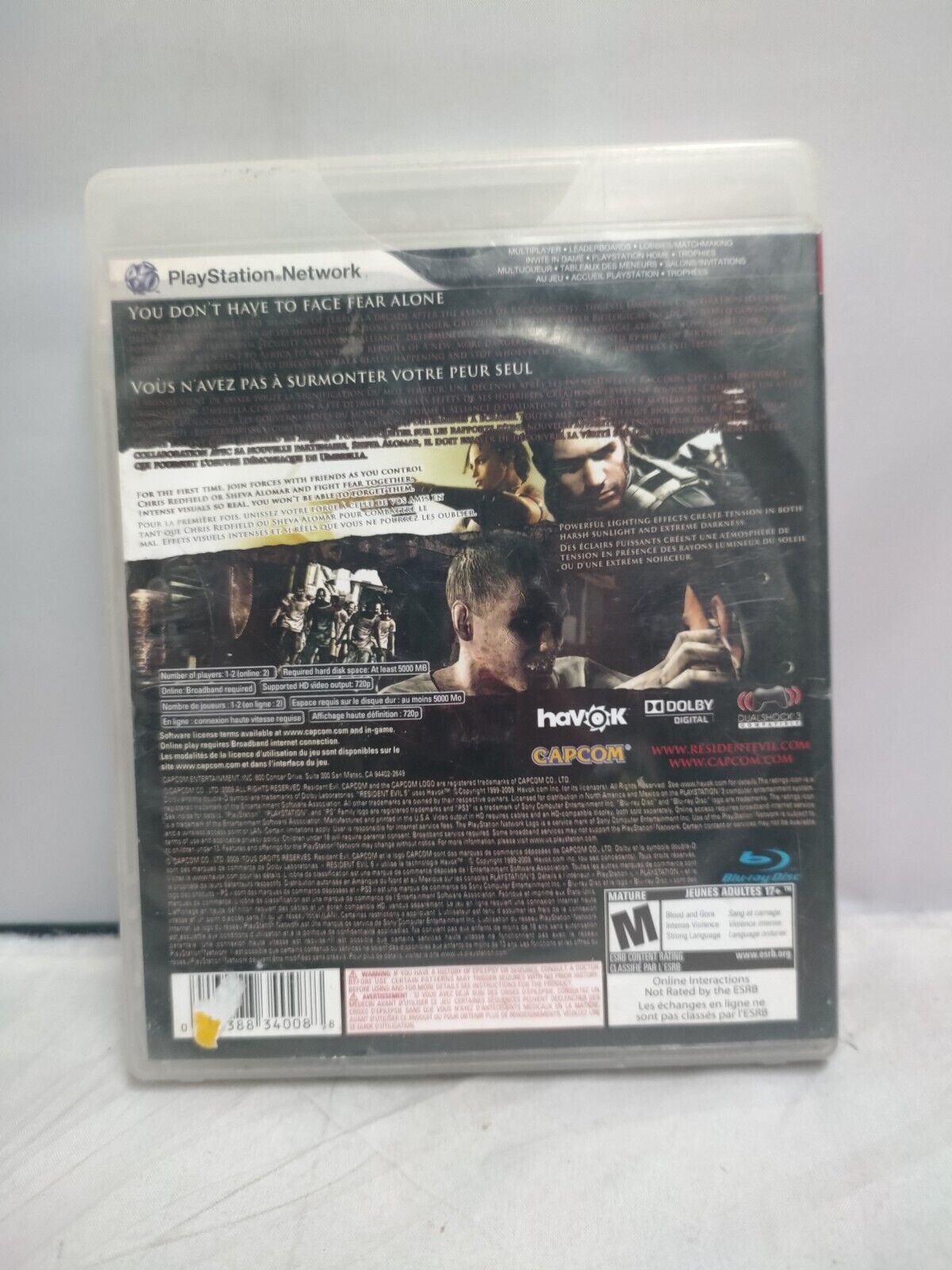 (LUP) Resident Evil 5 (Sony PlayStation 3, 2009)