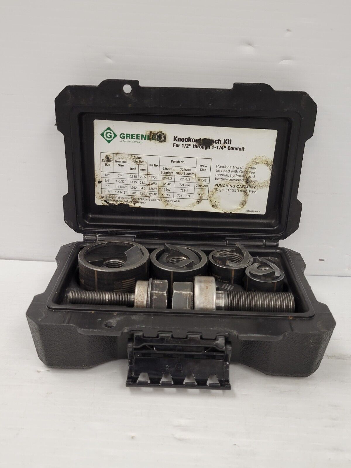 (57781-3) Greenlee 52068843 Knockout Kit