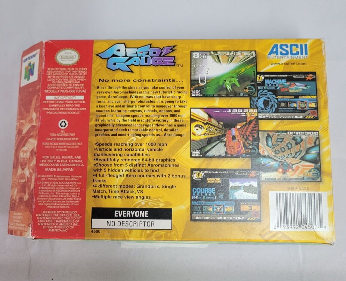 (LUP) AeroGauge (Nintendo 64)