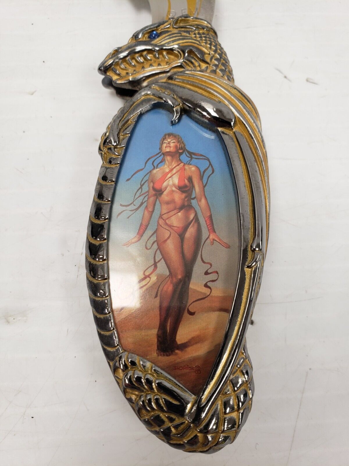 (I-35844) Franklin Mint The Siren Of The Sand Knightstone Collection Knife