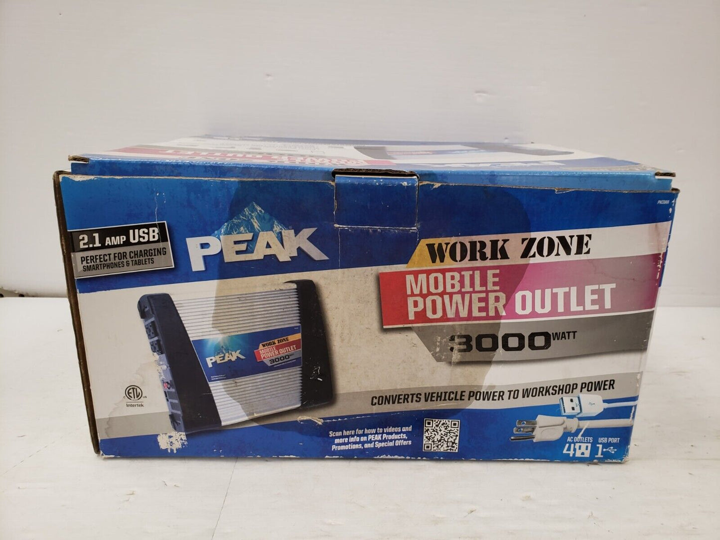(62078-3) Peak PKC0AW Work Zone Mobile Power Outlet Inverter