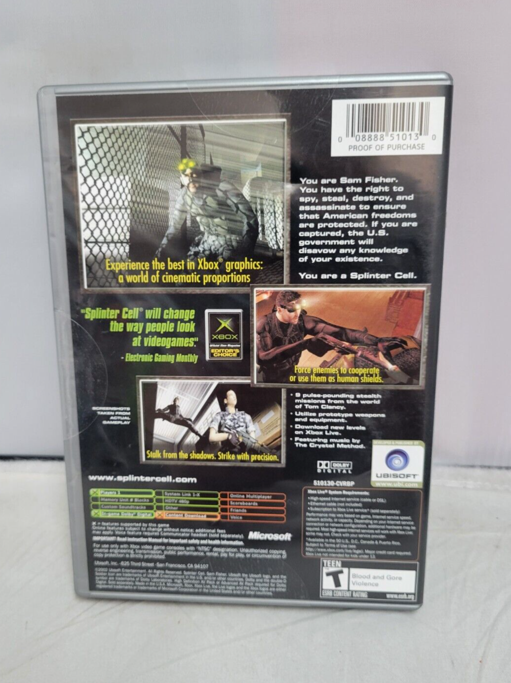 (LUP) Splinter Cell - Microsoft Xbox