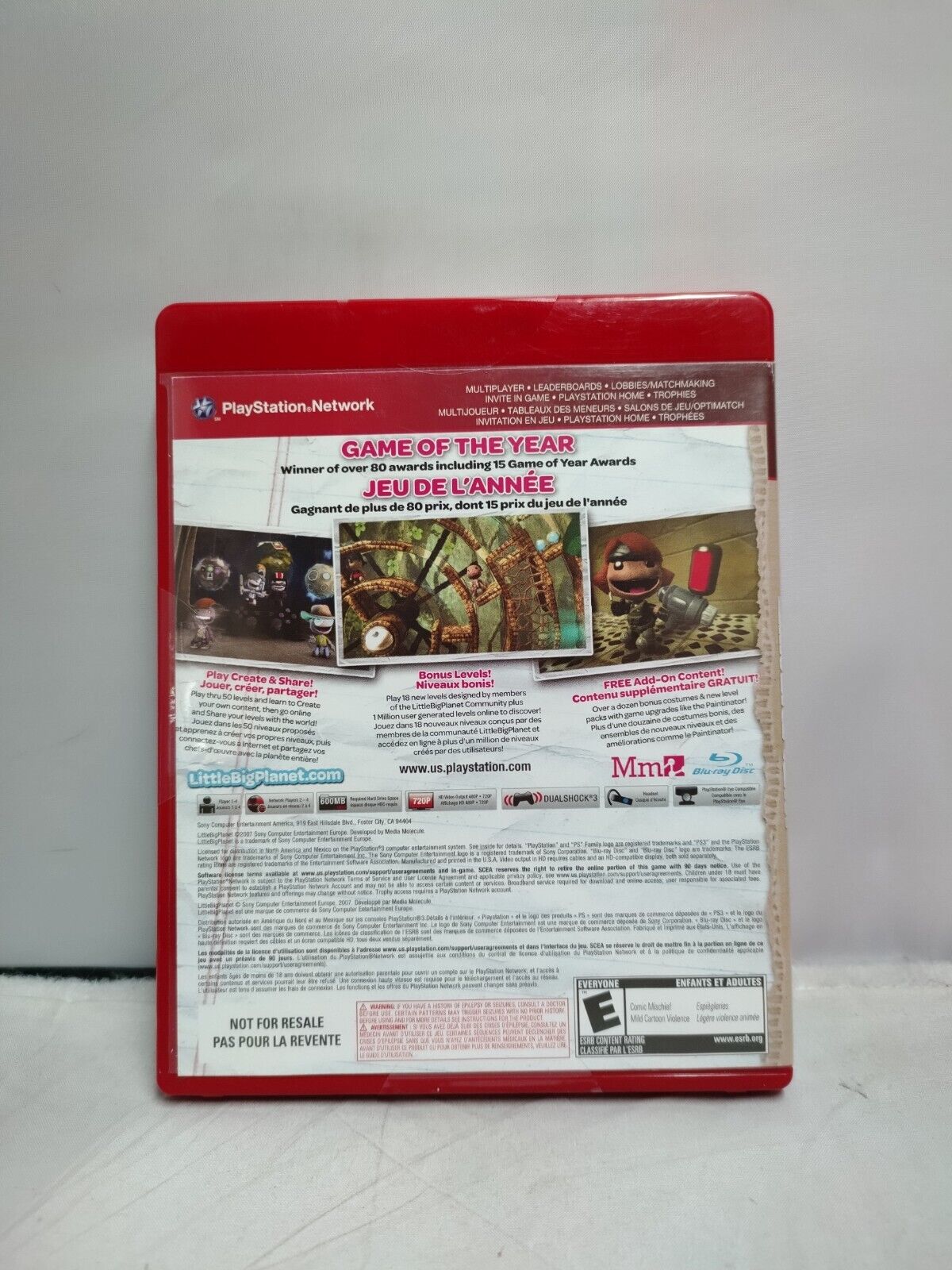 (LUP) LittleBigPlanet -- Game of the year edition(Sony PlayStation 3, 2008)