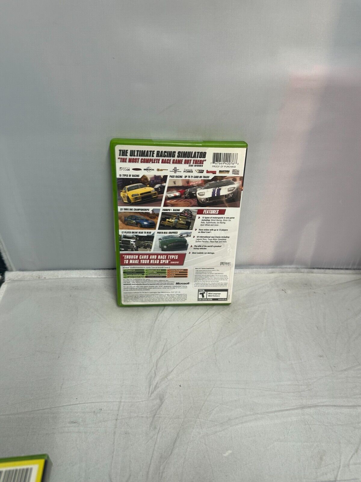 (LUP) ToCA Race Driver 2: The Ultimate Racing Simulator (Microsoft Xbox, 2004)