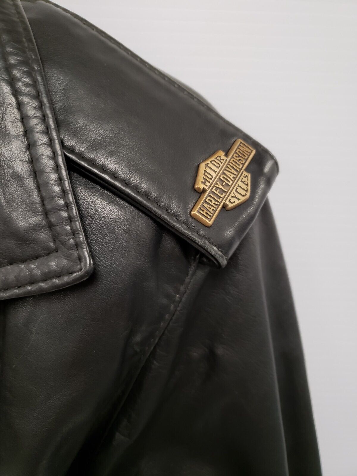 (38990-1) Harley Davidson Leather Jacket -Size Small