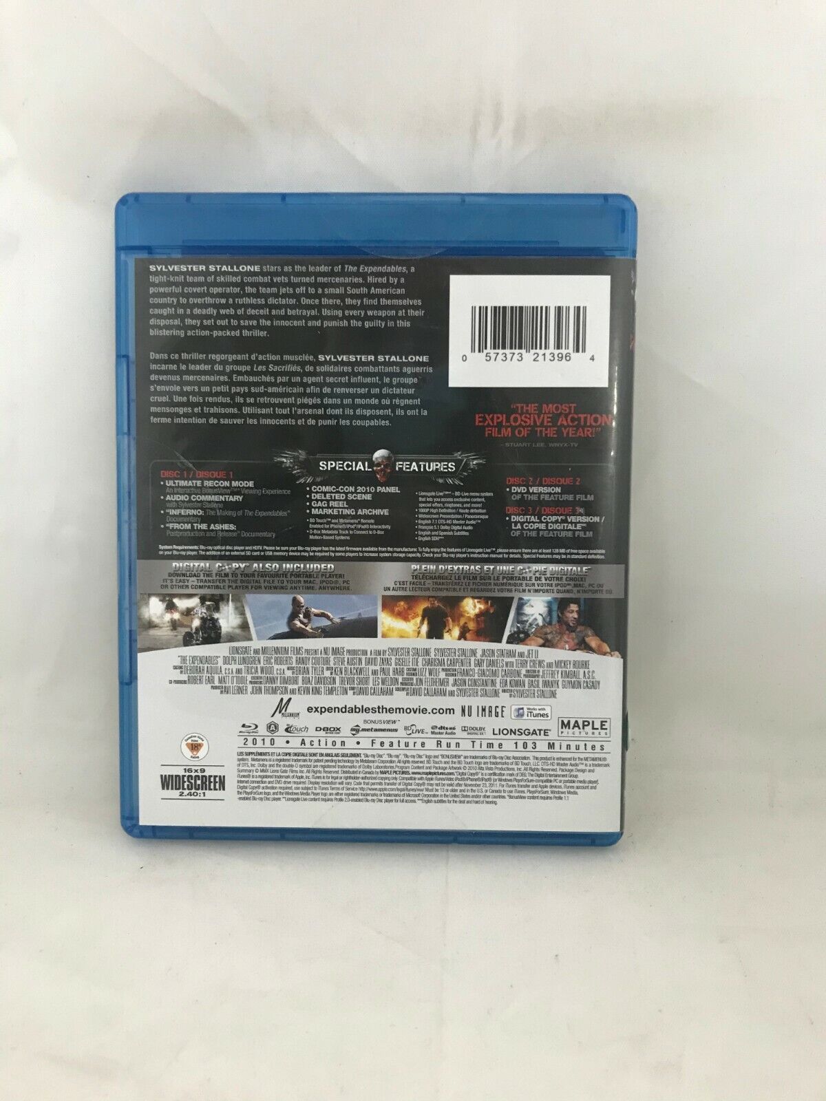 (LUP) The Expendables (Blu-ray/DVD, 2010, 2-Disc Set, Canadian)