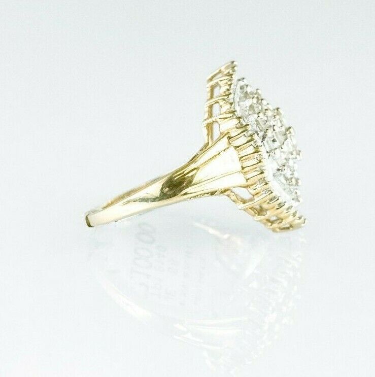 (I-5370-512) 10k gold multistone diamond ring