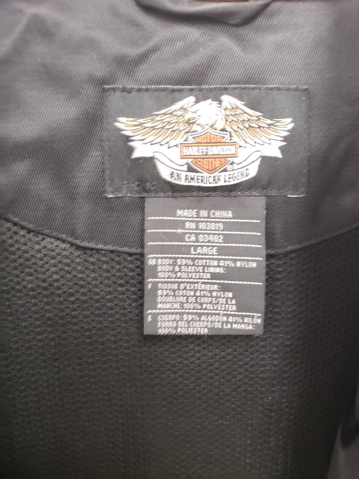 (50701-1) Harley Davidson GM13539 Jacket - Size Large