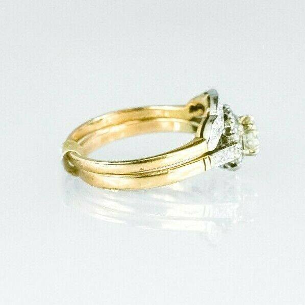 (I-6752-687) 14k duo gold multistone diamond ringset