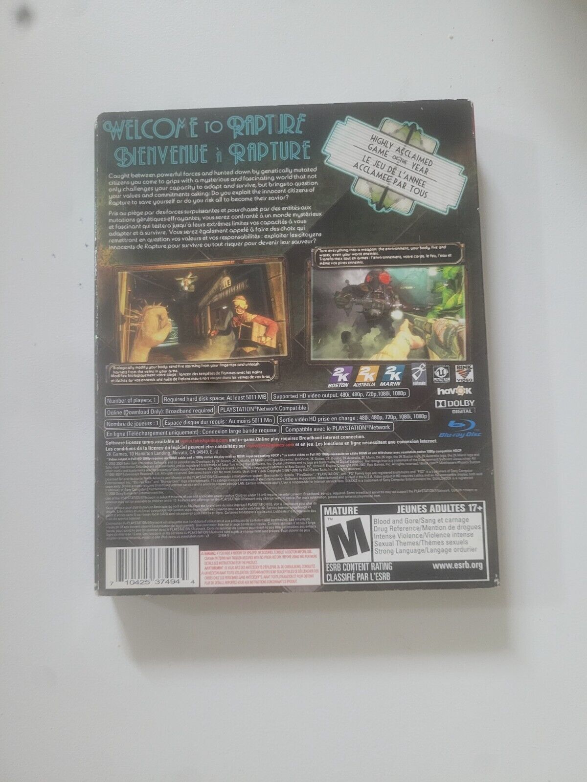 (LUP)BioShock (Sony PlayStation 3, 2008)