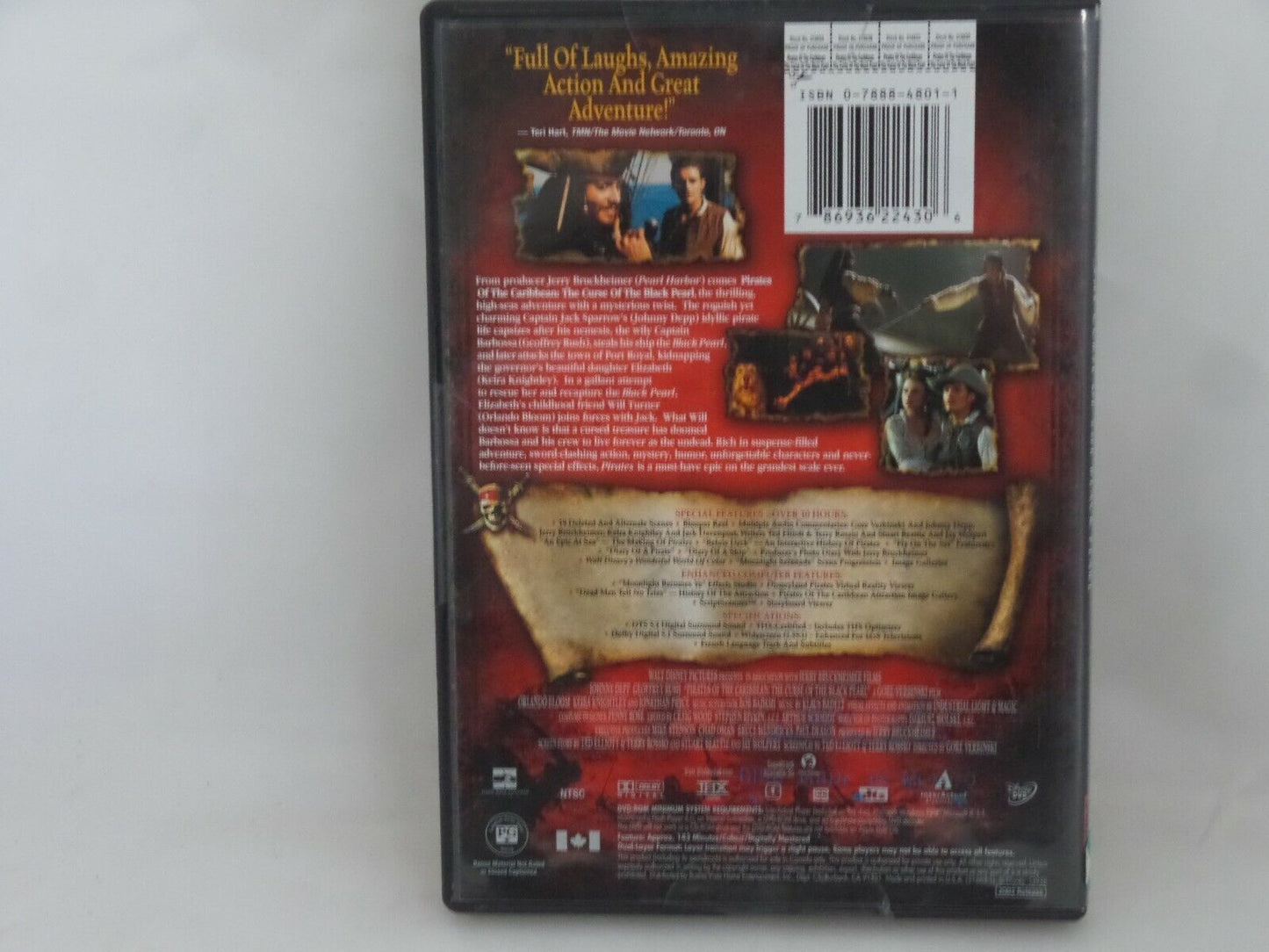 (LUP) Pirates of the Caribbean:The Curse of the Black Pearl(DVD, 2003, 2-Disc...
