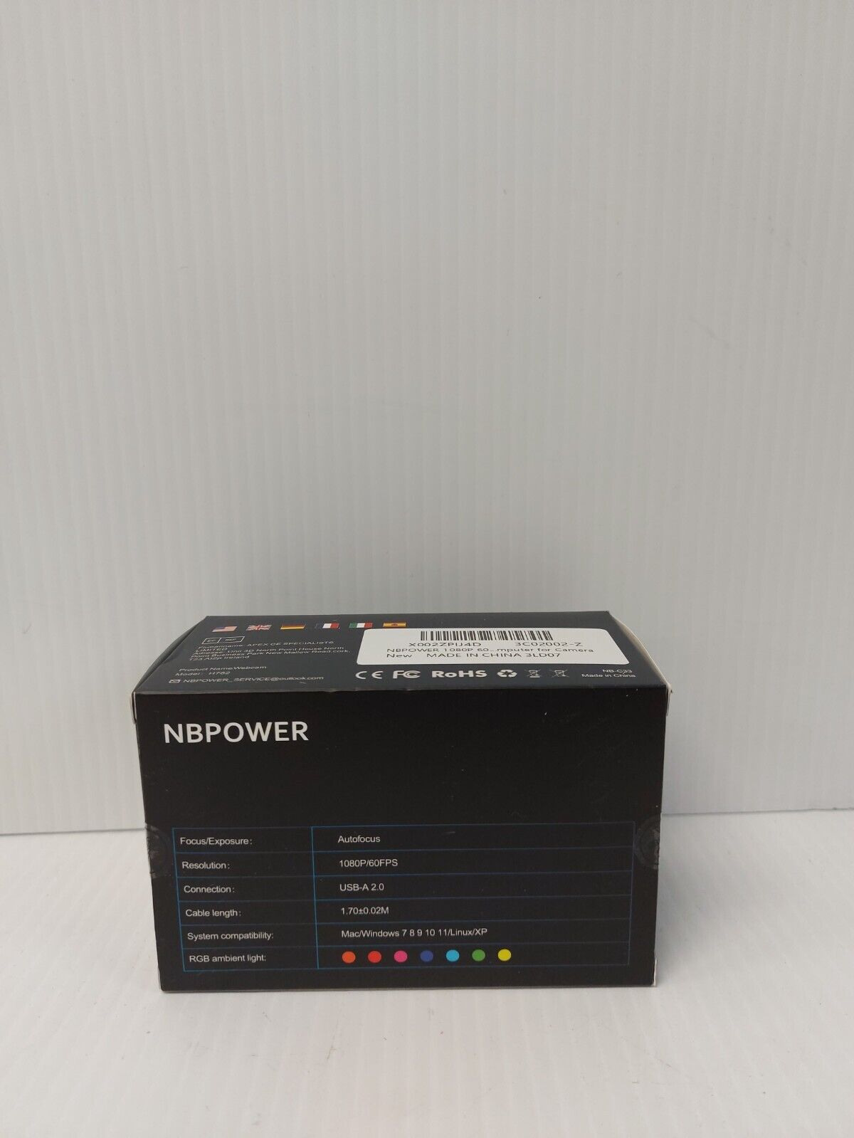 (N82522-5) NB Power X002ZPIJ4D Streaming Webcam