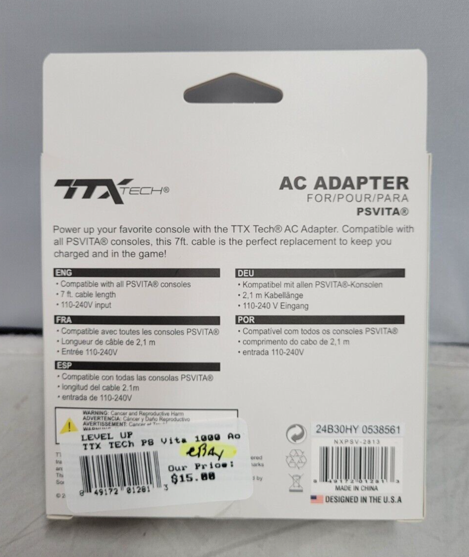 (LUP) TTX TECH PS Vita AC Adapter