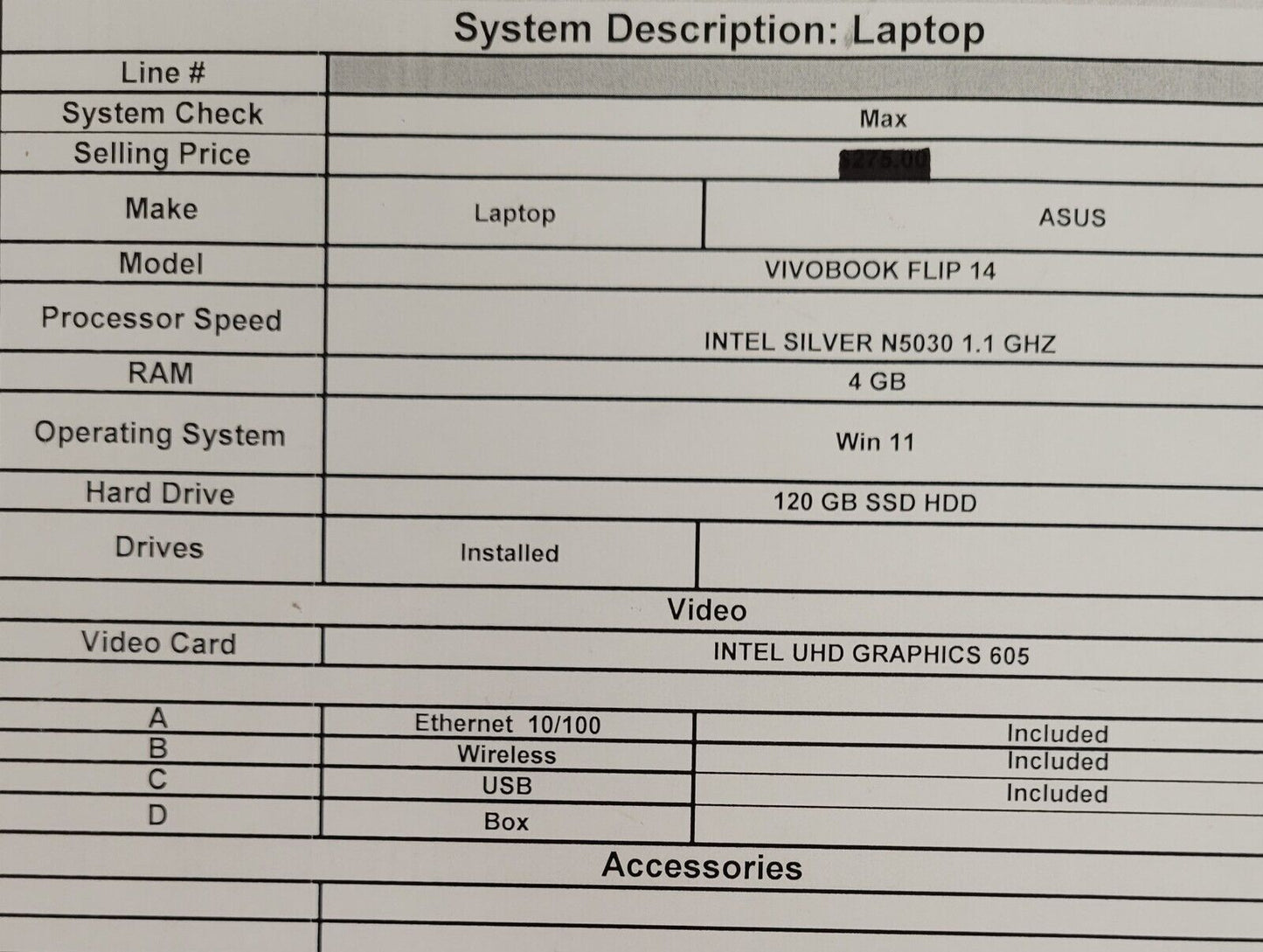 (44019-1) Asus J401M Laptop