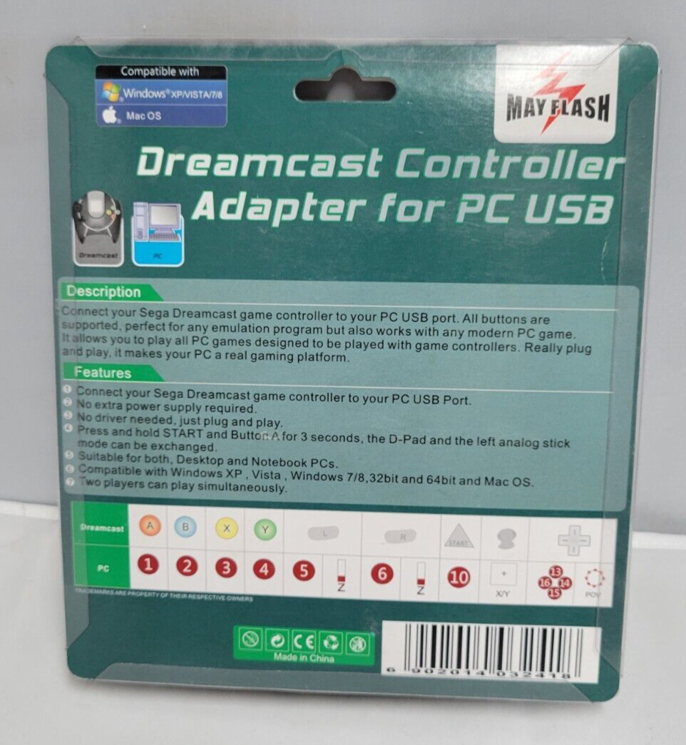 (LUP) Dreamcast controller Adapter for PC USB