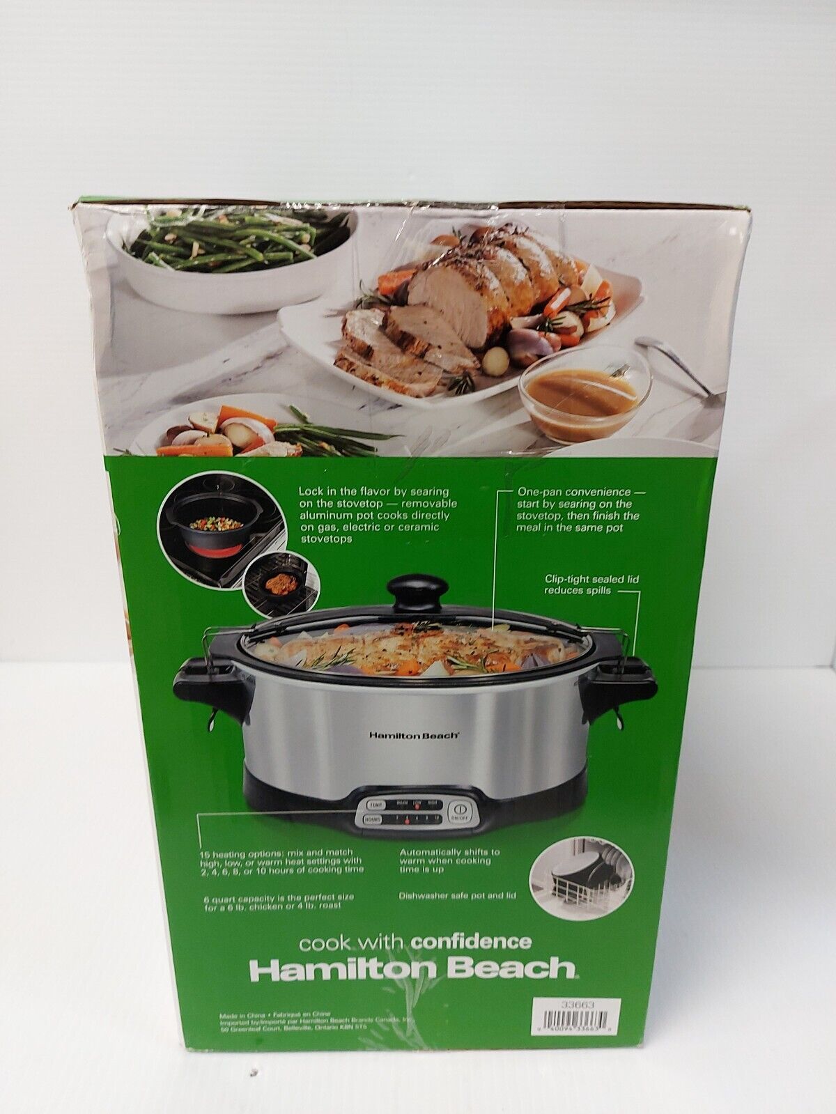 (N85677-3) Hamilton Beach 33663 6 Quart Crock Pot