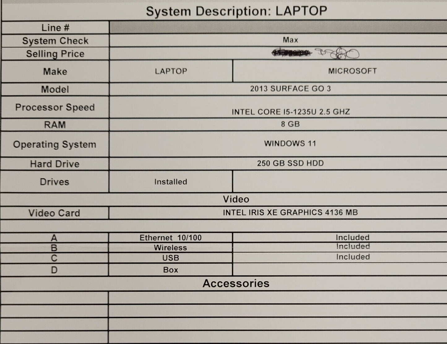 (60283-1) Microsoft Surface Go 3 (2013)