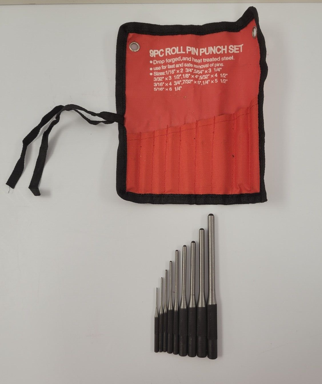 (69976-6) No Name 9 Piece Roll Pin Punch Set