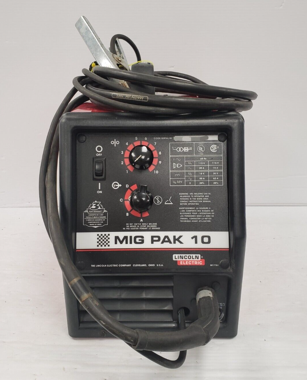 (64089-1) Lincoln Electric M17751 MIG Pak 10 Welder