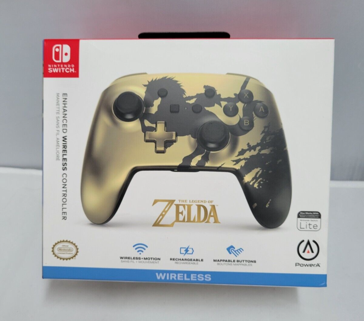 (LUP) Enhanced Wireless Controller for Nintendo Switch Legend of Zelda - Gold