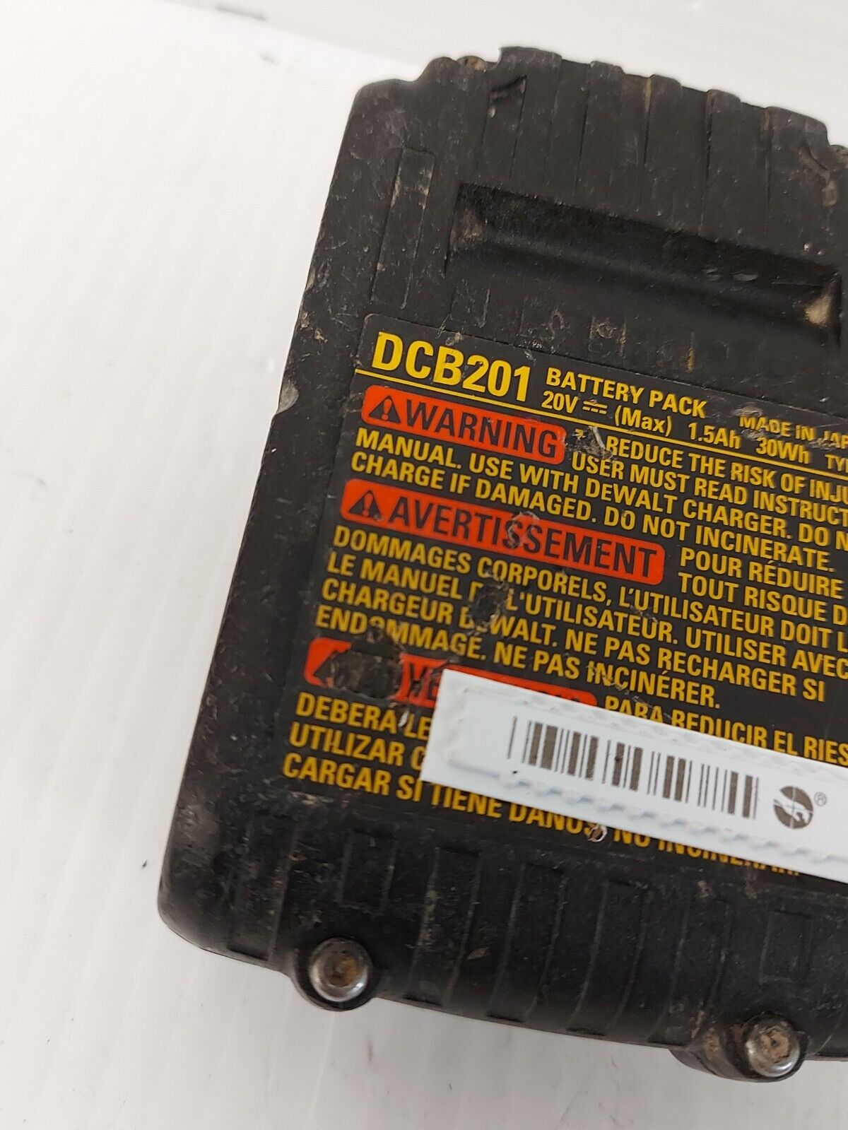 (NI-22071) Dewalt DCB201 1.5Ah Battery