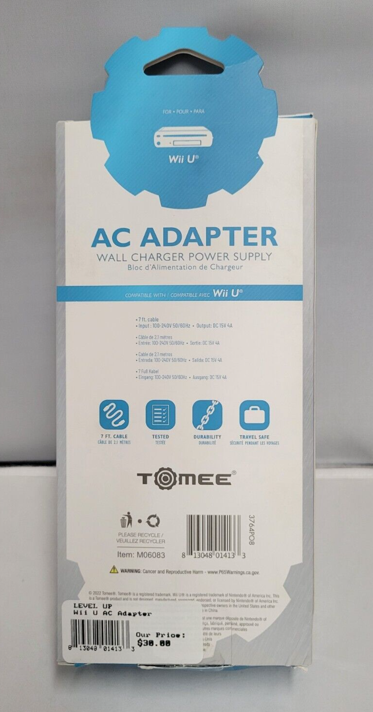 (LUP) Tomee WII U AC Adapter