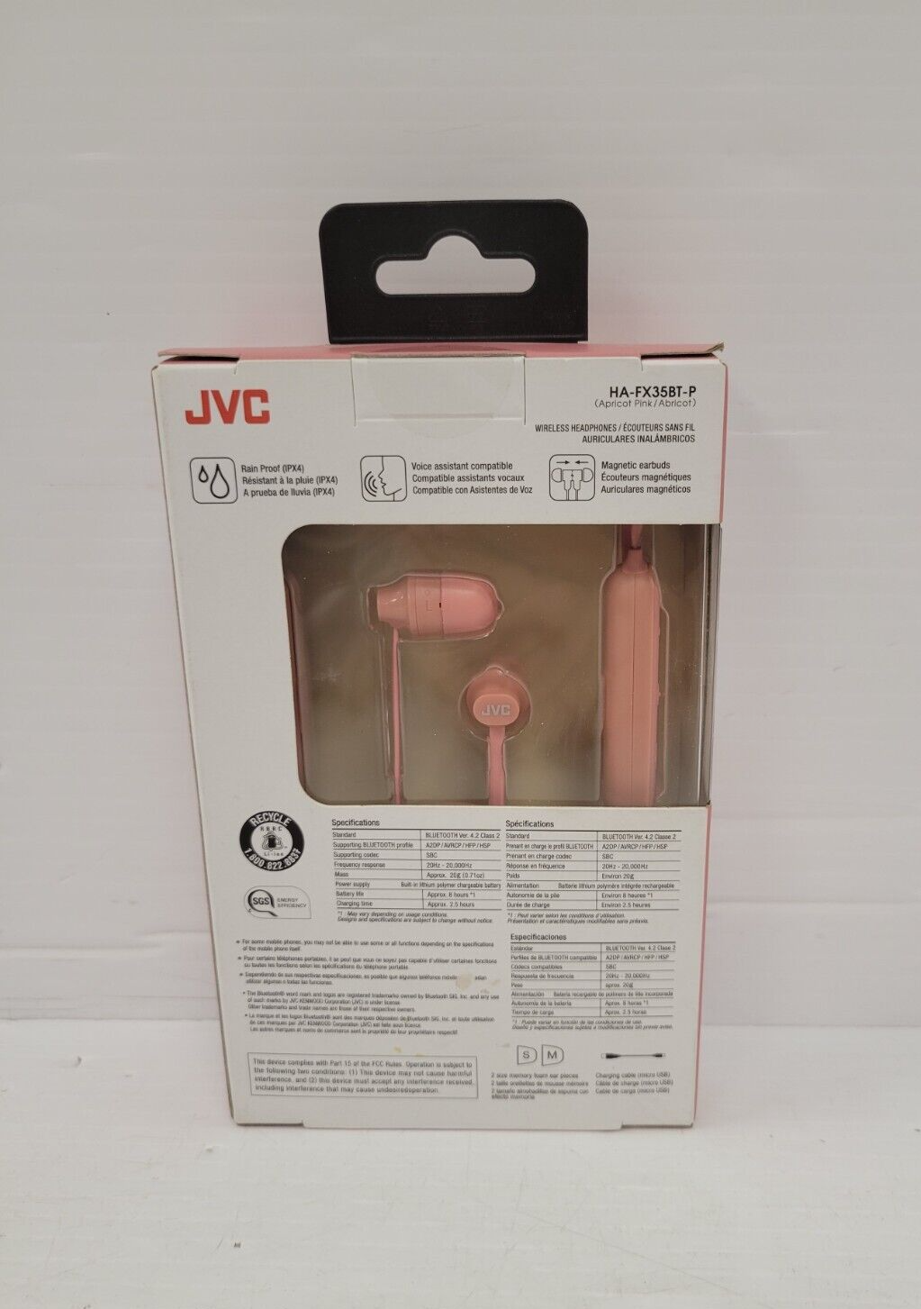 (66828-5) JVC HA-FX35BT-P Earbuds