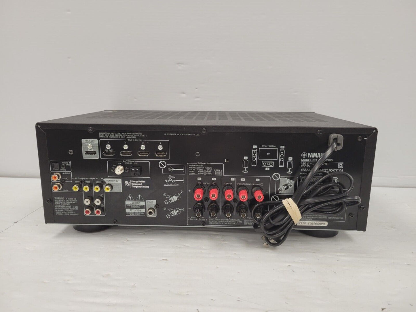 (65210-1) Yamaha RX-V385 Receiver