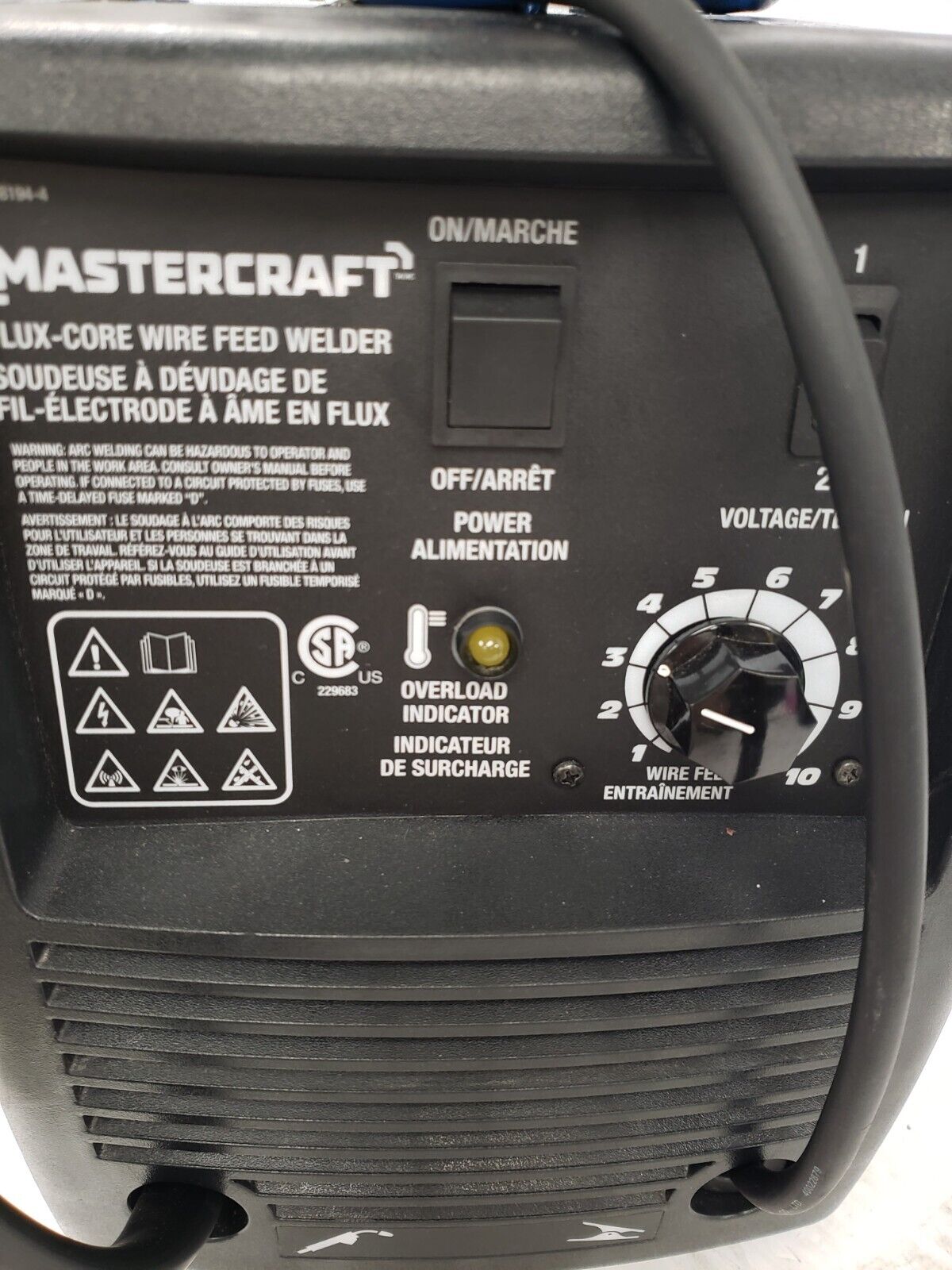 (62306-1) Mastercraft 058-8194-4 Welder