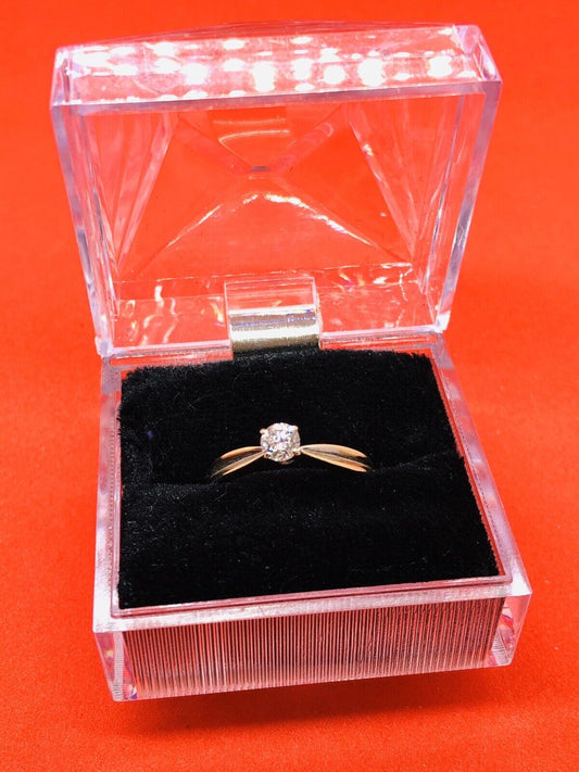 (N47282) Solitaire Diamond Gold Ring