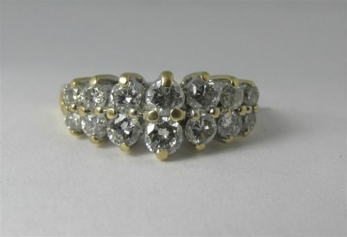 (I-7484-461) LADIES 14K DUO GOLD DIAMOND RING