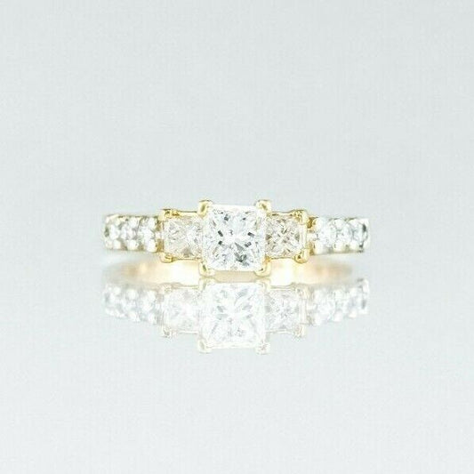 (I-1504-249)  14k gold multistone diamond ring