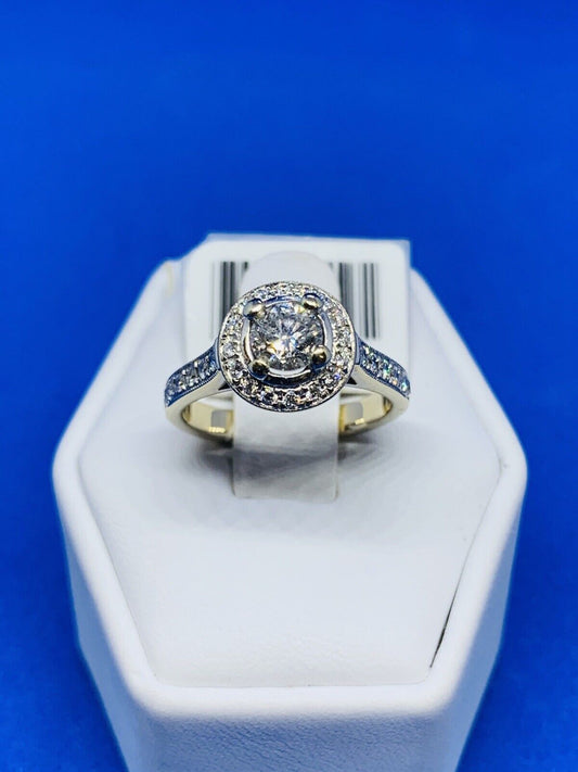 (N2936) 18K WHITE GOLD MULTISTONE DIAMOND RING