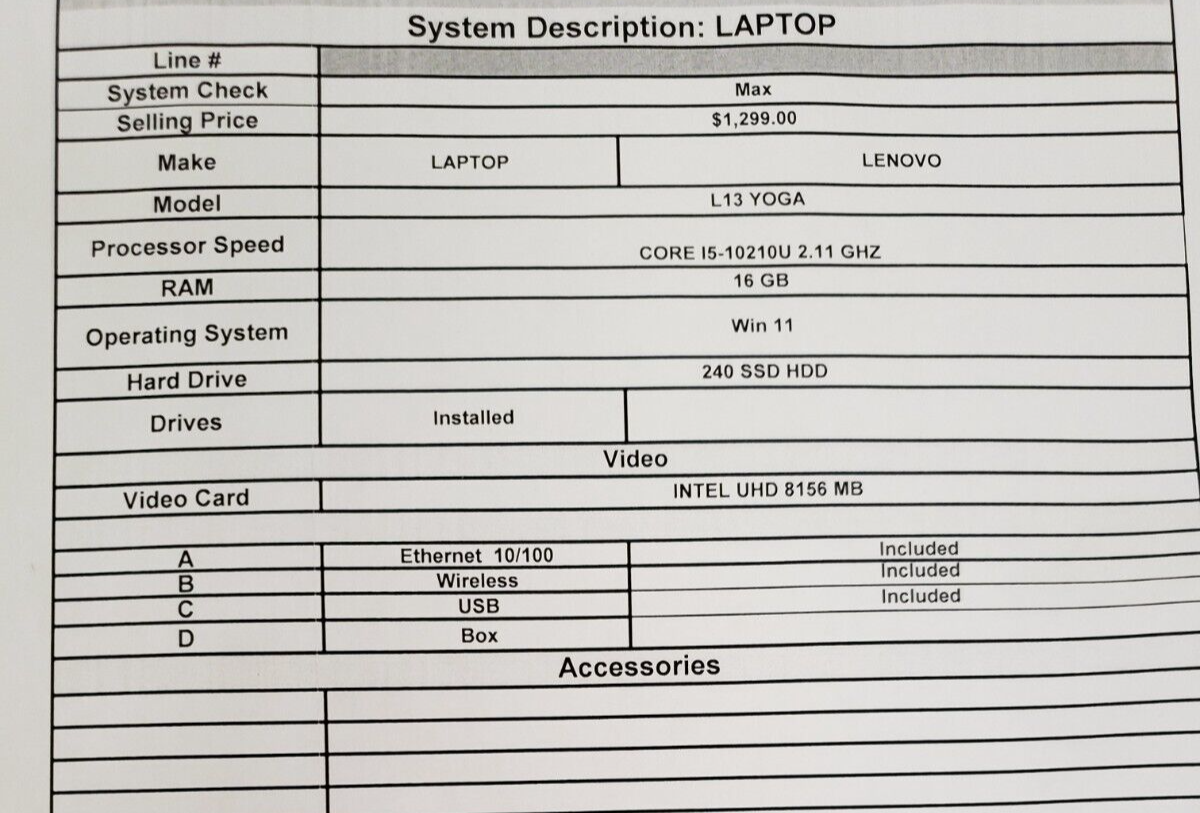 (30758-1) Ordinateur portable Lenovo 20R6S35100