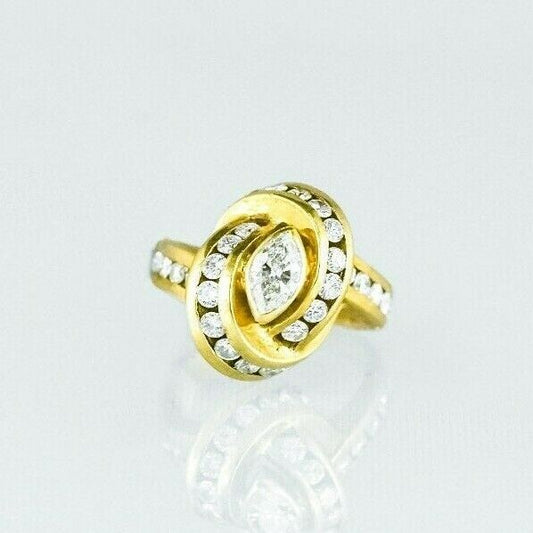 (I-7033-579) 18k gold multistone diamond ring