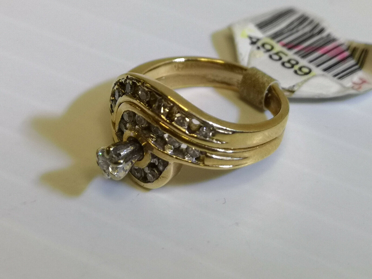 (N49589) 14K Gold Ring Set w/ Diamonds