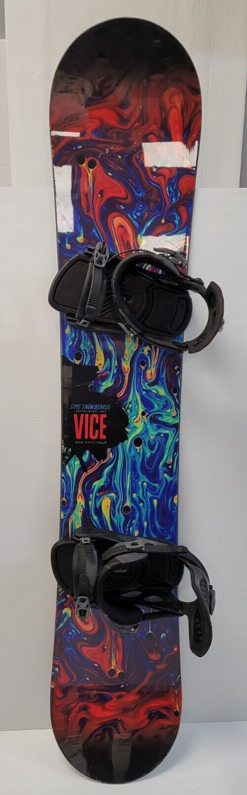 (N80466-2) Sims Vice154 Snowboard w/ Sims Lithium Bindings