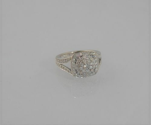 (I-2321-670) 14K WHITE GOLD MULTISTONE DIAMOND RING