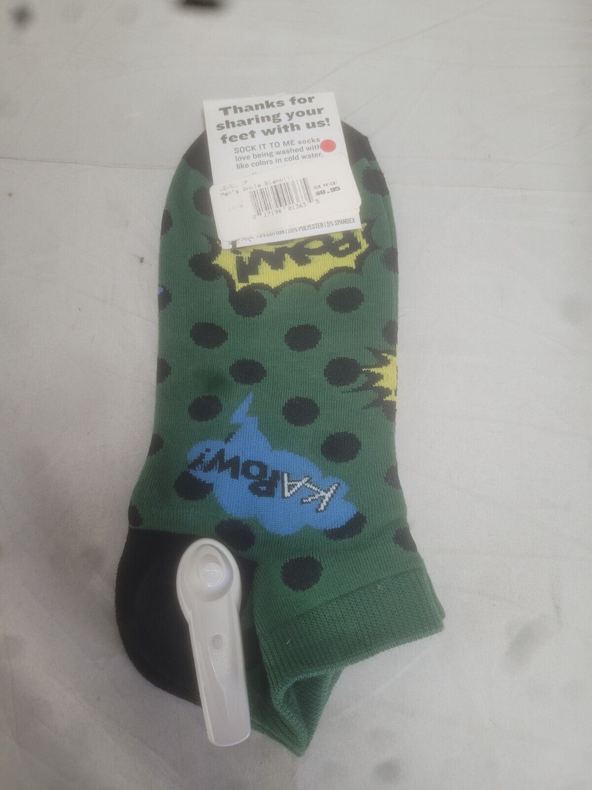 Sock it to me comic exclamation ankle socks