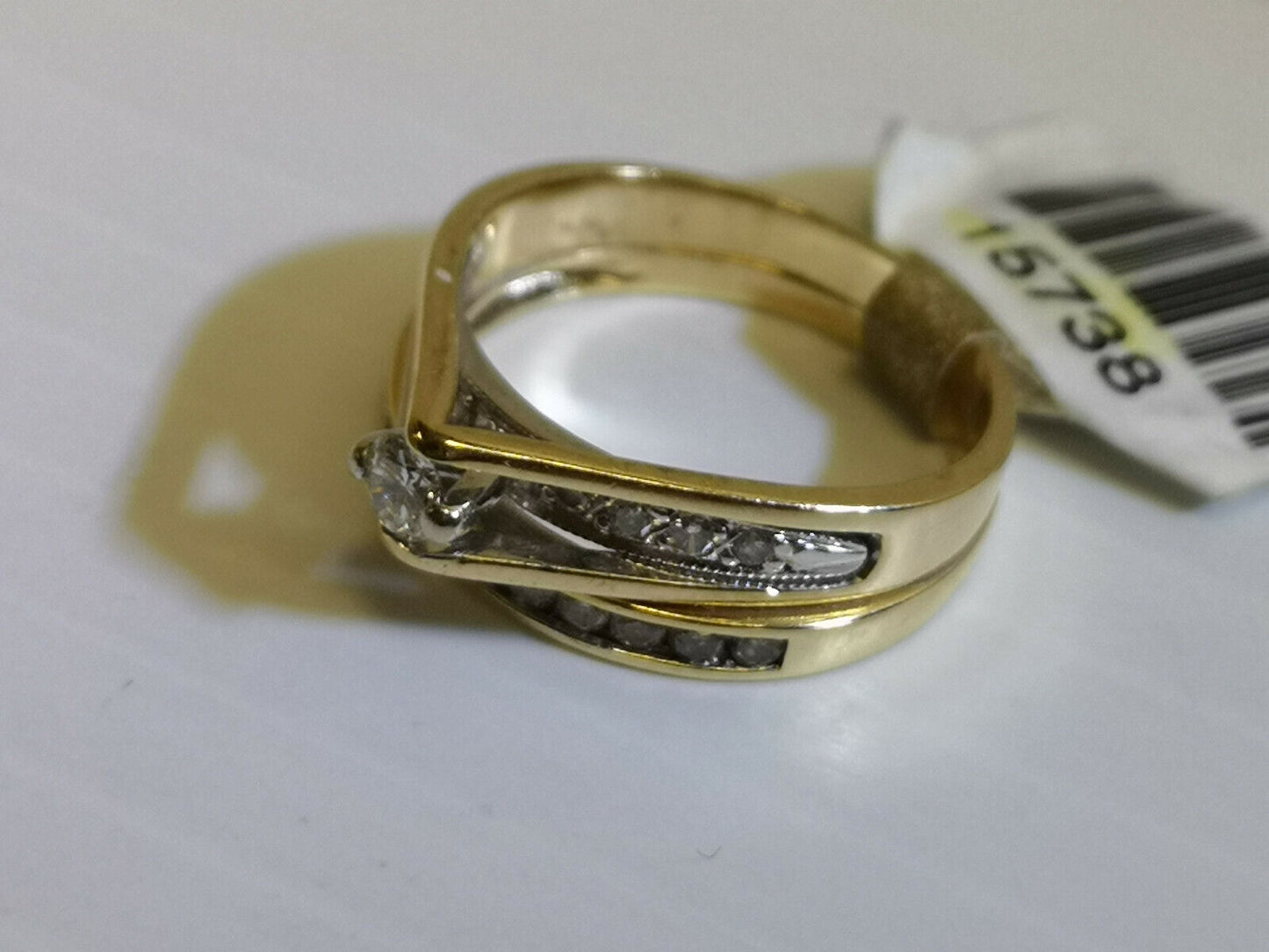 (N15738) 14K Ring Set w/ Diamonds